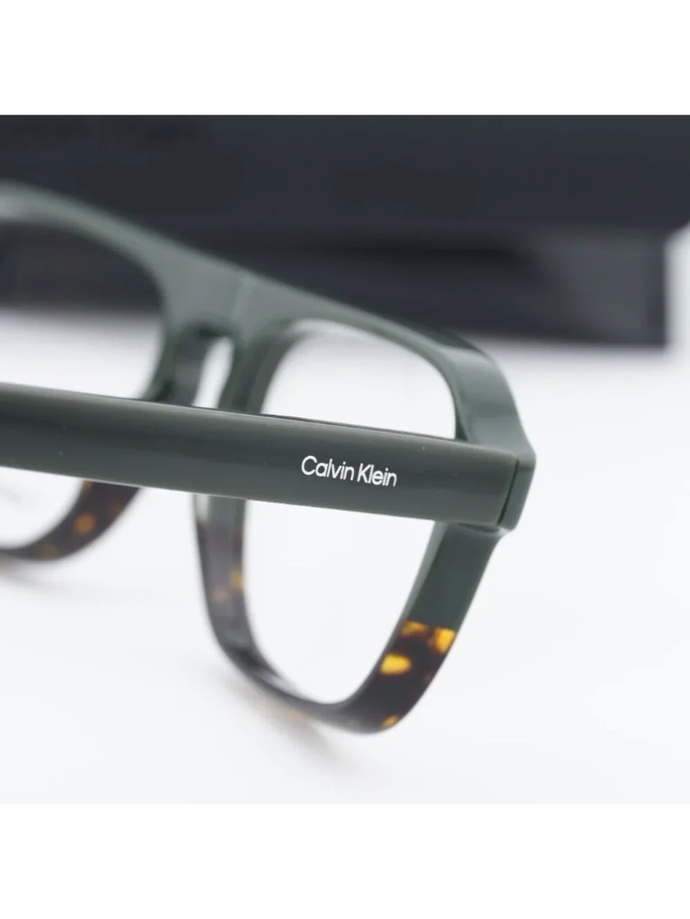 Calvin Klein CK25515 303 Square Eyeglasses 58mm - Green / Havana